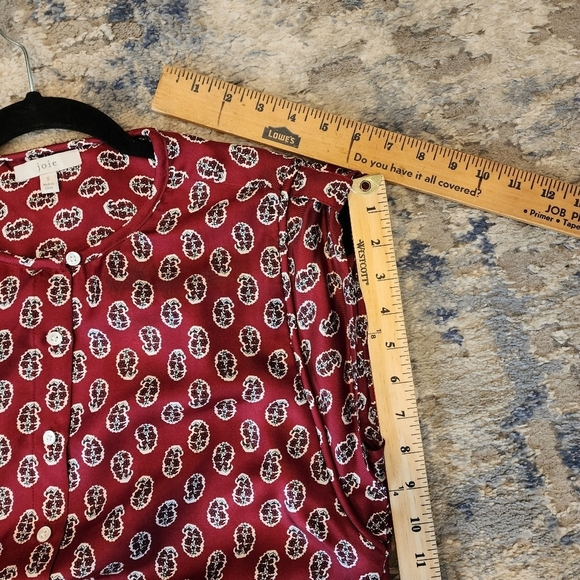 JOIE Silk Noleen Jumpsuit in Rhubarb. Women's size Small.  Pockets - Picture 15 of 16